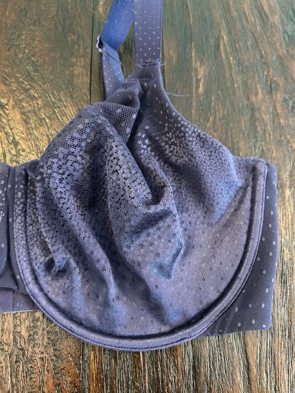 Wacoal Back Appeal Contour Navy Blue Underwire Full Support Bra -36H - Picture 5 of 10